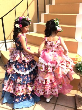「dress.（ドレス）のアイテム」を使った、❁◡̈❁くぅ&のん❁◡̈❁さん（キッズ・120cm）の春コーディネート