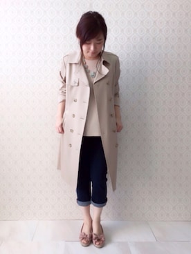 「アイテム（チョーカー）」を使った、AIさん（レディース・158cm）の冬コーディネート