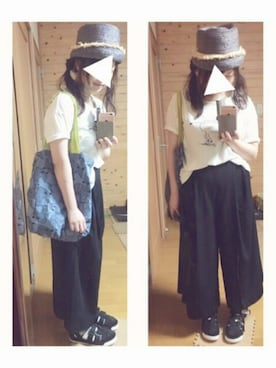 「7月WEAR夏のサンダル祭り」｜「アイテム（帽子）」を使った、a r u ⍤⃝ さん（レディース・150cm）の夏コーディネート