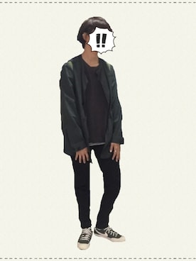 「CUBE SUGAR（キューブシュガー）のアイテム」を使った、SIONさん（メンズ・170cm）の秋コーディネート