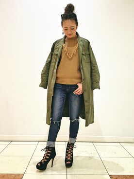 「ESPERANZA（エスペランサ）のアイテム」を使った、YUUさん（レディース・158cm）の冬コーディネート