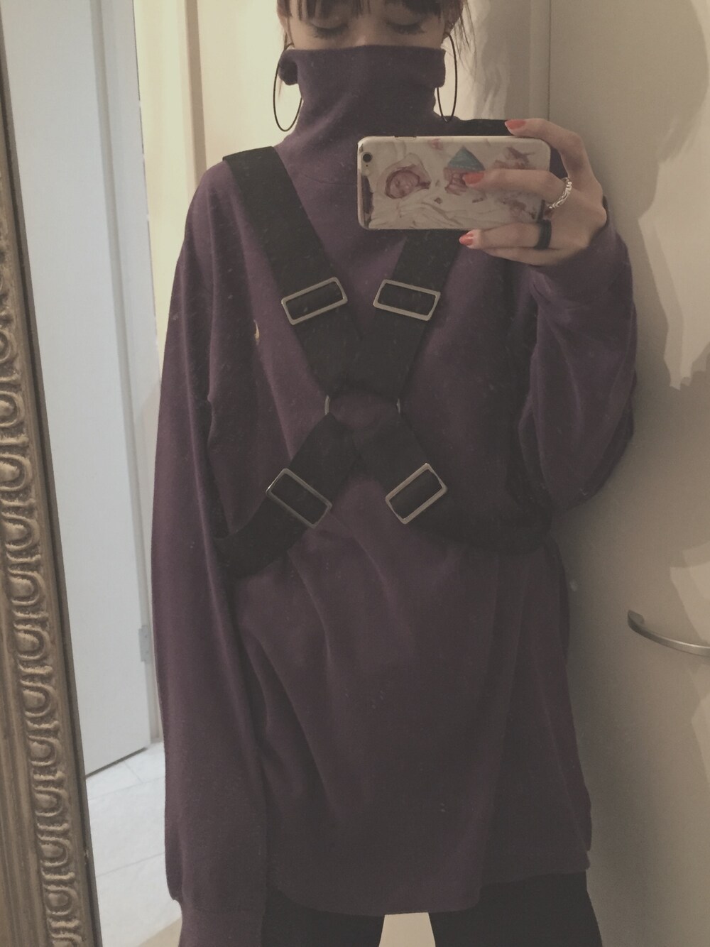 「MUZE、faithtokyo」｜「MUZEのアイテム（ファッション雑貨、ブラック系）」を使った、ℳさん（レディース・168cm）の春コーディネートの1枚目の写真