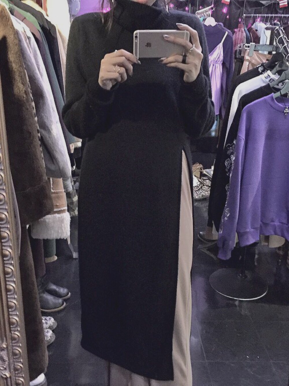 「faithtokyo」｜「Faithのアイテム（ワンピース/ドレス、ブラック系）」を使った、ℳさん（レディース・168cm）の春コーディネートの1枚目の写真