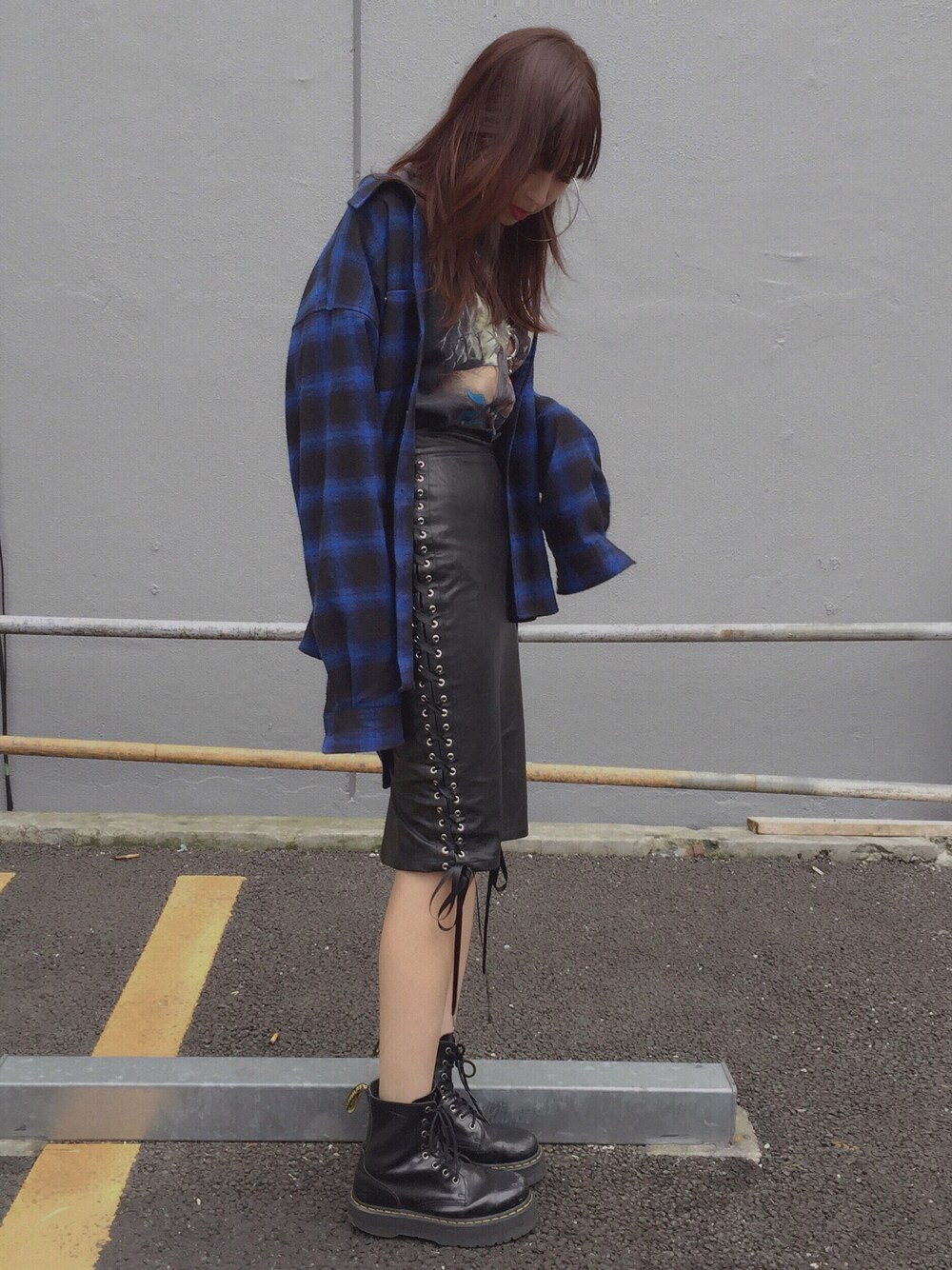 「Faith、faithtokyo」｜「Faithのアイテム（スカート、ブラック系）」を使った、ℳさん（レディース・168cm）の春コーディネートの1枚目の写真