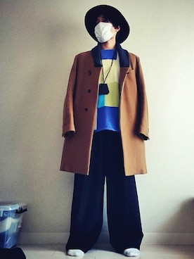 「部屋」｜「アイテム（ジャケット/アウター）」を使った、KAYA.さん（メンズ・175cm）の冬コーディネート