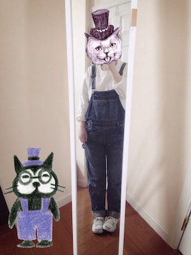 「黒髪」｜「アイテム（オールインワン・サロペット）」を使った、▲miiipppiiiさん（レディース・153cm）の春コーディネート