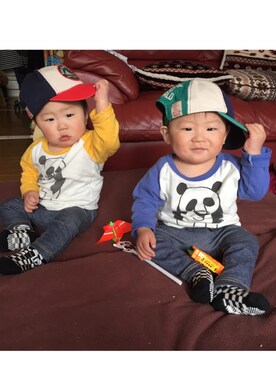 ▲miiipppiiiさん（キッズ・70cm）の春コーディネート