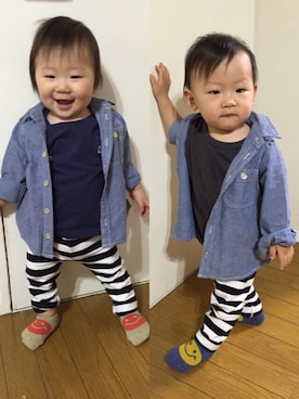 ▲miiipppiiiさん（キッズ・70cm）の夏コーディネート