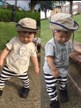 ▲miiipppiiiさん（キッズ・70cm）の夏コーディネート