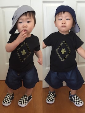 ▲miiipppiiiさん（キッズ・70cm）の夏コーディネート