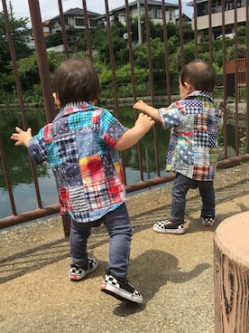 ▲miiipppiiiさん（キッズ・70cm）の夏コーディネート