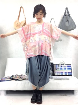 「HISUI（ヒスイ）のアイテム」を使った、ringoさん（レディース・160cm）の夏コーディネート