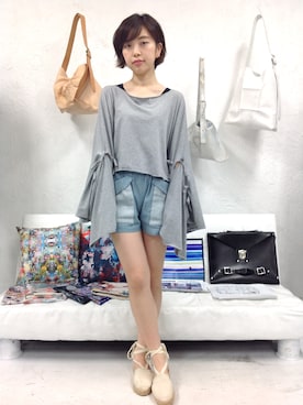 「HISUI（ヒスイ）のアイテム」を使った、ringoさん（レディース・160cm）の夏コーディネート