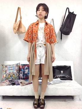 「used mix」｜「アイテム（つなぎ/オールインワン）」を使った、ringoさん（レディース・160cm）の夏コーディネート