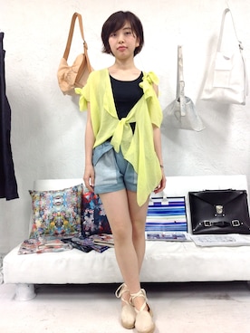 「HISUI（ヒスイ）のアイテム」を使った、ringoさん（レディース・160cm）の夏コーディネート