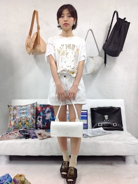 「Kagari Yusuke（カガリユウスケ）のアイテム」を使った、ringoさん（レディース・160cm）の夏コーディネート