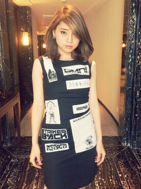 「KTZ（ケイティーゼット）のアイテム（ワンピース、ブラック系）」を使った、pikopikomarinさん（レディース・162cm）の秋コーディネート