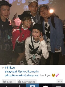 「JOYRICH（ジョイリッチ）のアイテム（スウェット、レッド系）」を使った、pikopikomarinさん（レディース・162cm）の秋コーディネート
