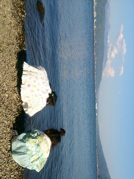 「present（プレゼント）のアイテム（ワンピース/ドレス）」を使った、ちゃにこさん（キッズ・110cm）の夏コーディネート