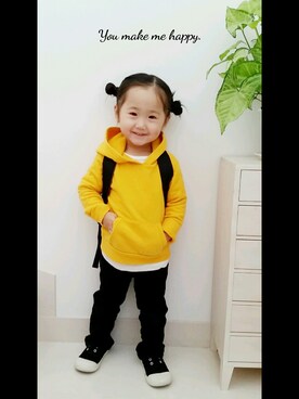 「F.O.KIDS（エフオーキッズ）のアイテム（バッグ）」を使った、noacoさん（キッズ・80cm）の冬コーディネート