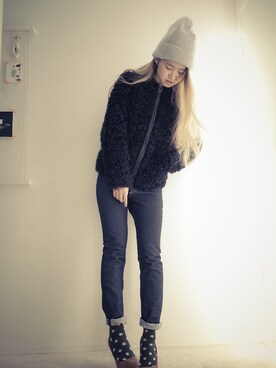 「ISABEL MARANT（イザベルマラン）のアイテム（ジャケット/アウター）」を使った、FLONT STAFF さん（レディース・165cm）の秋コーディネート