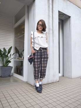 「ISABEL MARANT（イザベルマラン）のアイテム（サンダル）」を使った、FLONT STAFF さん（レディース・158cm）の春コーディネート