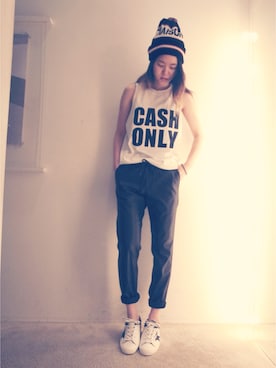 FLONT STAFF さんの（Maison Kitsune | メゾンキツネ）を使ったコーディネート
