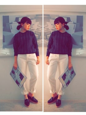 「ISABEL MARANT（イザベルマラン）のアイテム（パンツ）」を使った、FLONT STAFF さん（レディース・155cm）の秋コーディネート