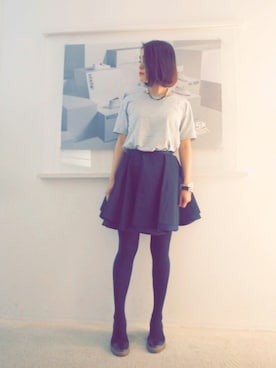 「DRIES VAN NOTEN（ドリスヴァンノッテン）のアイテム（シューズ）」を使った、FLONT STAFF さん（レディース・158cm）の秋コーディネート