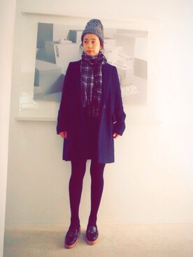「MARANT ETOILE（マランエトワール）のアイテム（チェスターコート）」を使った、FLONT STAFF さん（レディース・158cm）の秋コーディネート