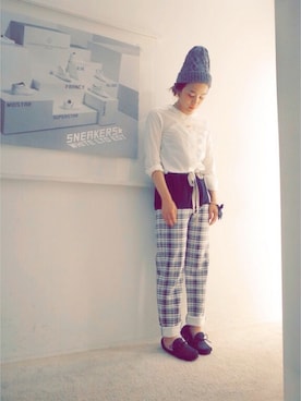 「ISABEL MARANT（イザベルマラン）のアイテム（シューズ）」を使った、FLONT STAFF さん（レディース・158cm）の冬コーディネート