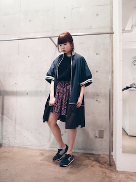 「MAISON KITSUNE」｜「アイテム（その他アウター）」を使った、FLONT STAFF さん（レディース・155cm）の冬コーディネート
