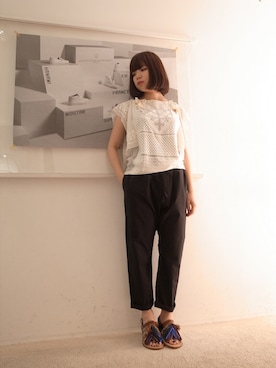 「ISABEL MARANT（イザベルマラン）のアイテム（パンツ）」を使った、FLONT STAFF さん（レディース・155cm）の冬コーディネート