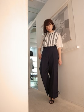 「ISABEL MARANT（イザベルマラン）のアイテム（サンダル）」を使った、FLONT STAFF さん（レディース・155cm）の冬コーディネート