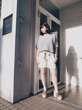 「MARANT ETOILE（マランエトワール）のアイテム」を使った、FLONT STAFF さん（レディース・155cm）の春コーディネート