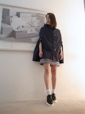 「PIERRE HARDY」｜「アイテム（ジャケット/アウター）」を使った、FLONT STAFF さん（レディース・158cm）の春コーディネート
