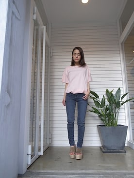 Acne Studios ピンク 長袖Tシャツ Acne Studios - Logo t-shirt - Relaxed fit - Cotton candy pink