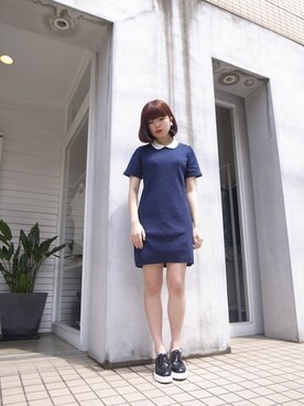 Maison Kitsune メゾンキツネ のワンピース ドレスを使ったレディース人気ファッションコーディネート ユーザー ショップスタッフ Wear