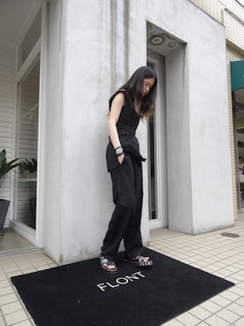 「ISABEL MARANT（イザベルマラン）のアイテム（パンツ）」を使った、FLONT STAFF さん（レディース・158cm）の春コーディネート
