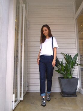 「アイテム（その他シューズ、シルバー系）」を使った、FLONT STAFF さん（レディース・158cm）の夏コーディネート