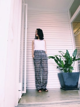 「MARANT ETOILE（マランエトワール）のアイテム」を使った、FLONT STAFF さん（レディース・158cm）の夏コーディネート