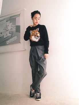 「JOHN LAWRENCE SULLIVAN（ジョンローレンスサリバン）のアイテム（その他パンツ）」を使った、FLONT STAFF さん（レディース・158cm）の秋コーディネート