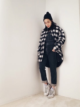 「VETEMENTS（ヴェトモン）のアイテム」を使った、FLONT STAFF さん（レディース・158cm）の秋コーディネート