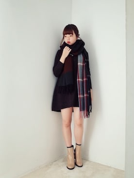 「サイドゴアブーツ」｜FLONT STAFF さん（レディース・155cm）の秋コーディネート
