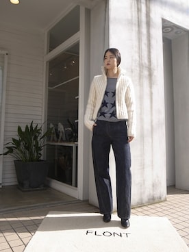 「Acne Studios（アクネストゥディオズ）のアイテム（その他アウター）」を使った、FLONT STAFF さん（レディース・165cm）の冬コーディネート