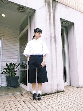 「白ソックス」｜FLONT STAFF さん（レディース・158cm）の冬コーディネート