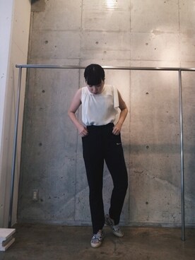 「VETEMENTS（ヴェトモン）のアイテム」を使った、FLONT STAFF さん（レディース・155cm）の夏コーディネート