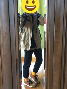 「アイテム（ステンカラーコート）」を使った、gotyabinさん（メンズ・171cm・10代）の秋コーディネート