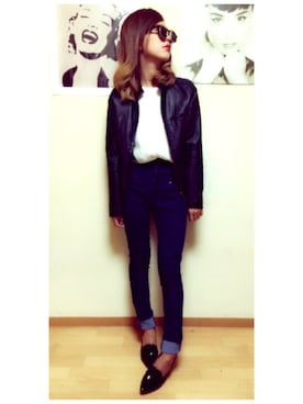 「EGOIST（エゴイスト）のアイテム（タンクトップ）」を使った、Ｐさん（レディース・148cm）の秋コーディネート
