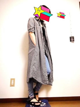 「chocol raffine robe（ショコラフィネローブ）のアイテム（シャツワンピース）」を使った、keyさん（レディース・150cm）の春コーディネート